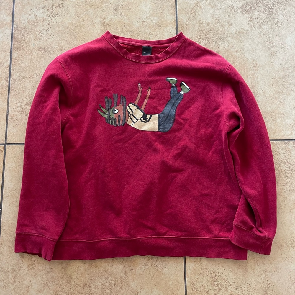 Marked Keys “falling Marked boy” handpainted sweater